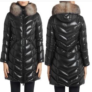 Moncler Fulmarus Fox Fur Trimmed Puffer Jacket